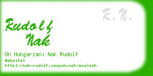 rudolf nak business card